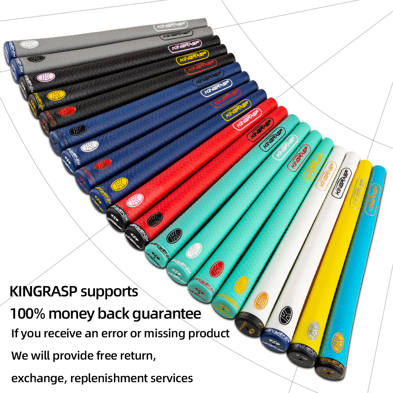 Golf Grips, Standard/Midsize, Golf Grips Set of 13(Free 13 Tapes), Anti-Slip Rubber Golf Club Grips, 4Colors Optional