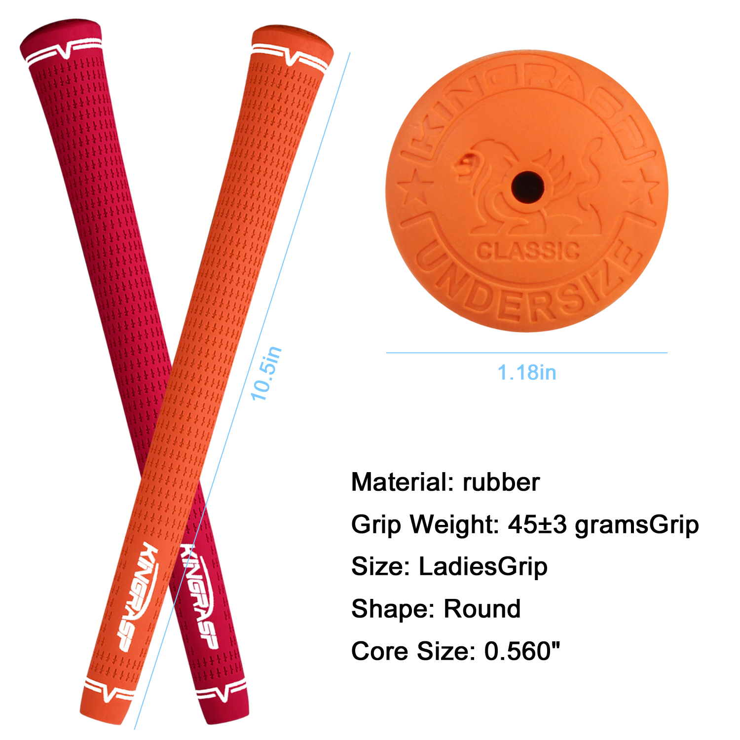 KINGRASP Velvet Solid Color Ladies 13 Golf Grip Set