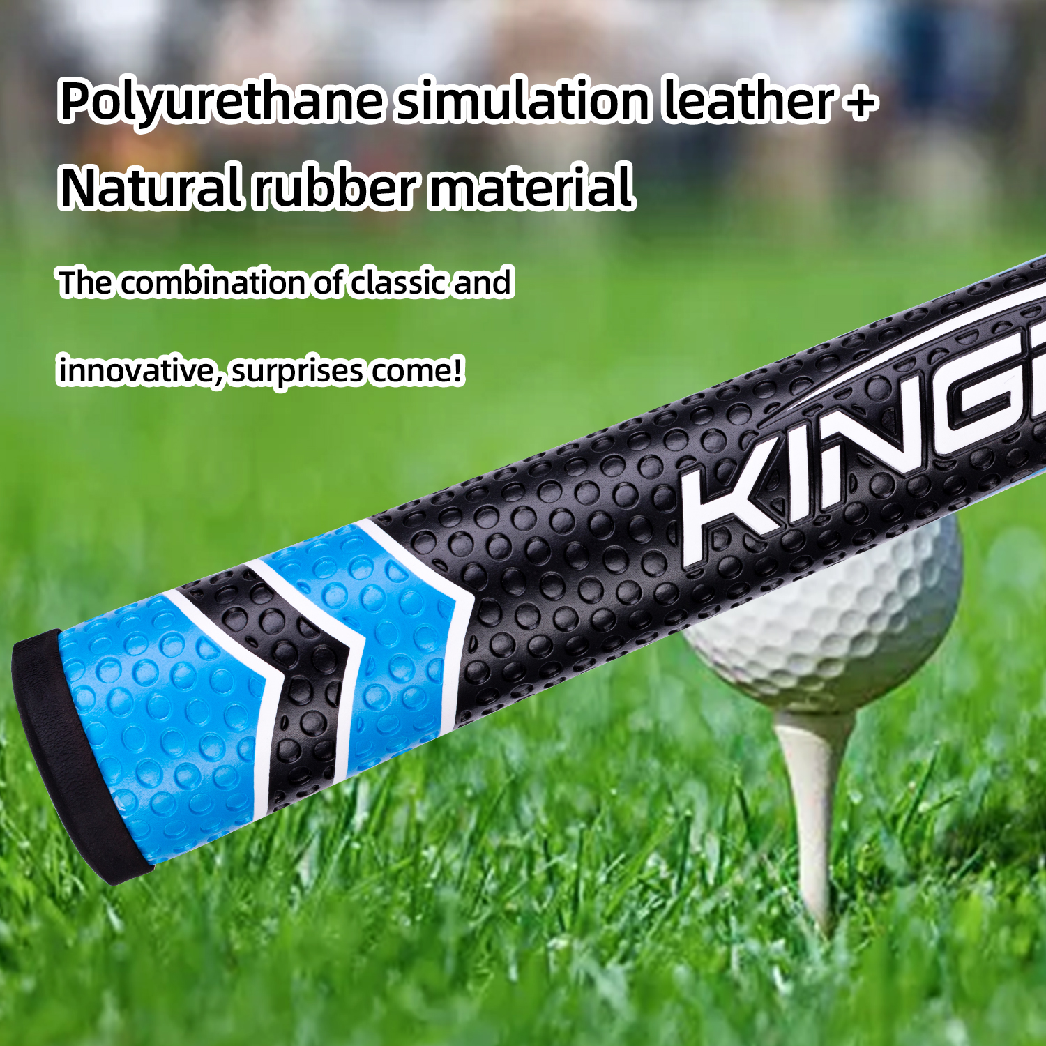 KINGRASP STP New Multi Compound Golf Grips(13 Grips + Free 13 Tapes) - High Traction Rubber Soft Polyurethane Golf Clubs