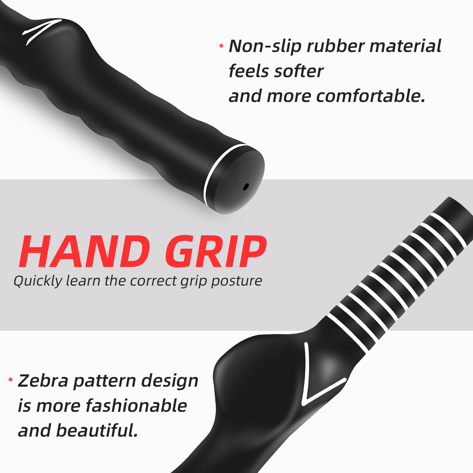 Lehui Golf Club Grip, Golf Swing Trainer Training Grip, Left and Right Hand Auxiliary Practice Teaching aids