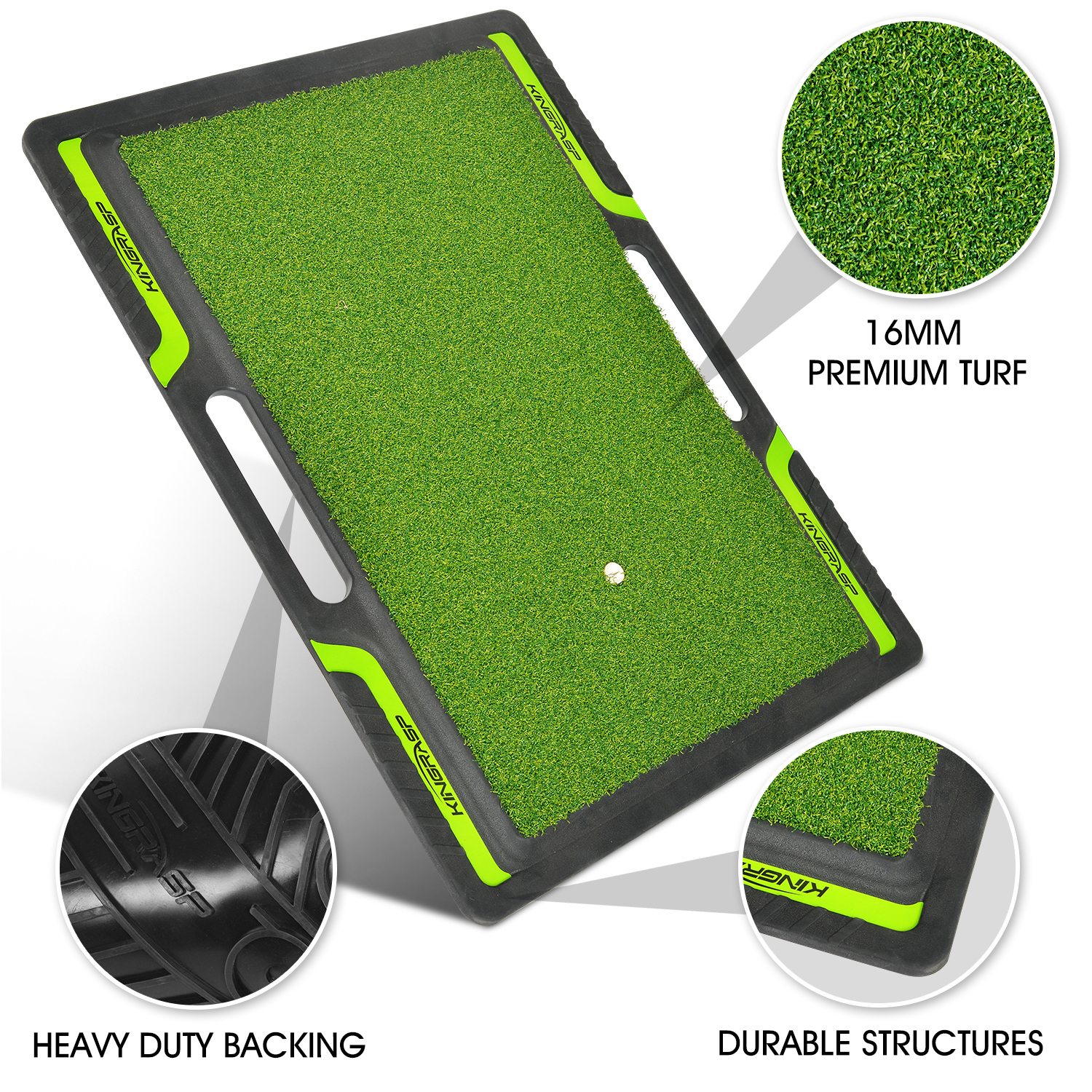 Lehui Golf Hitting Mats - Artificial Turf Mat for Indoor/Outdoor Practice - Choose Your Size - Includes 1 Rubber Tees