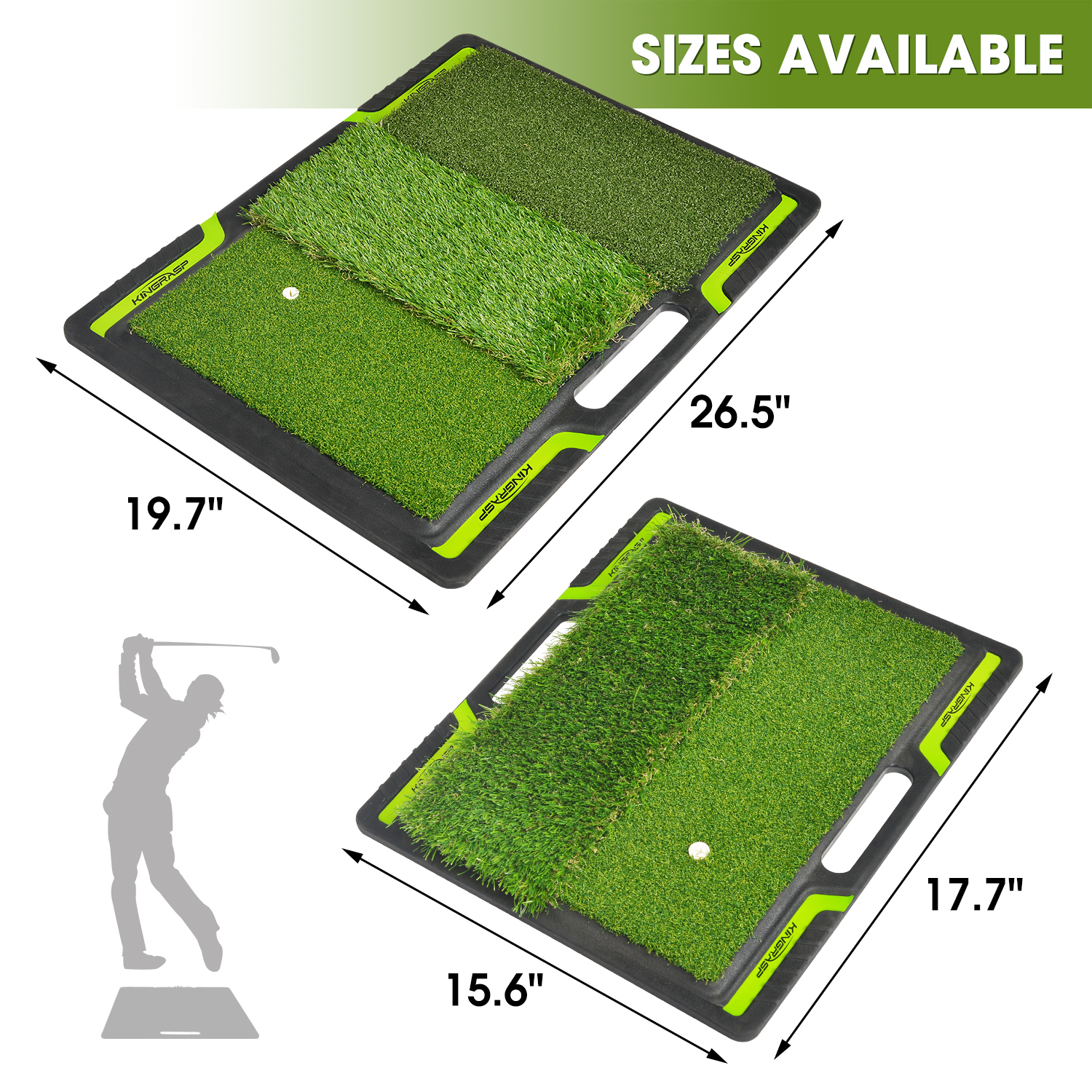 Lehui Golf Hitting Mats - Artificial Turf Mat for Indoor/Outdoor Practice - Rough and Fairway for Driving, Chipping, and